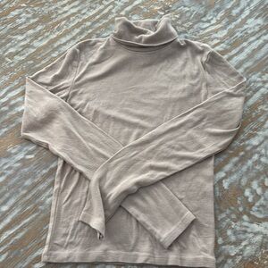 Zara, tan long sleeve comfortable shirt, size S